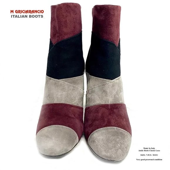 M GRICIARANCIO  ITALIAN BOOTS / SIZE: 7.5US / 38 EU /Made In Italy - Picture 7 of 10